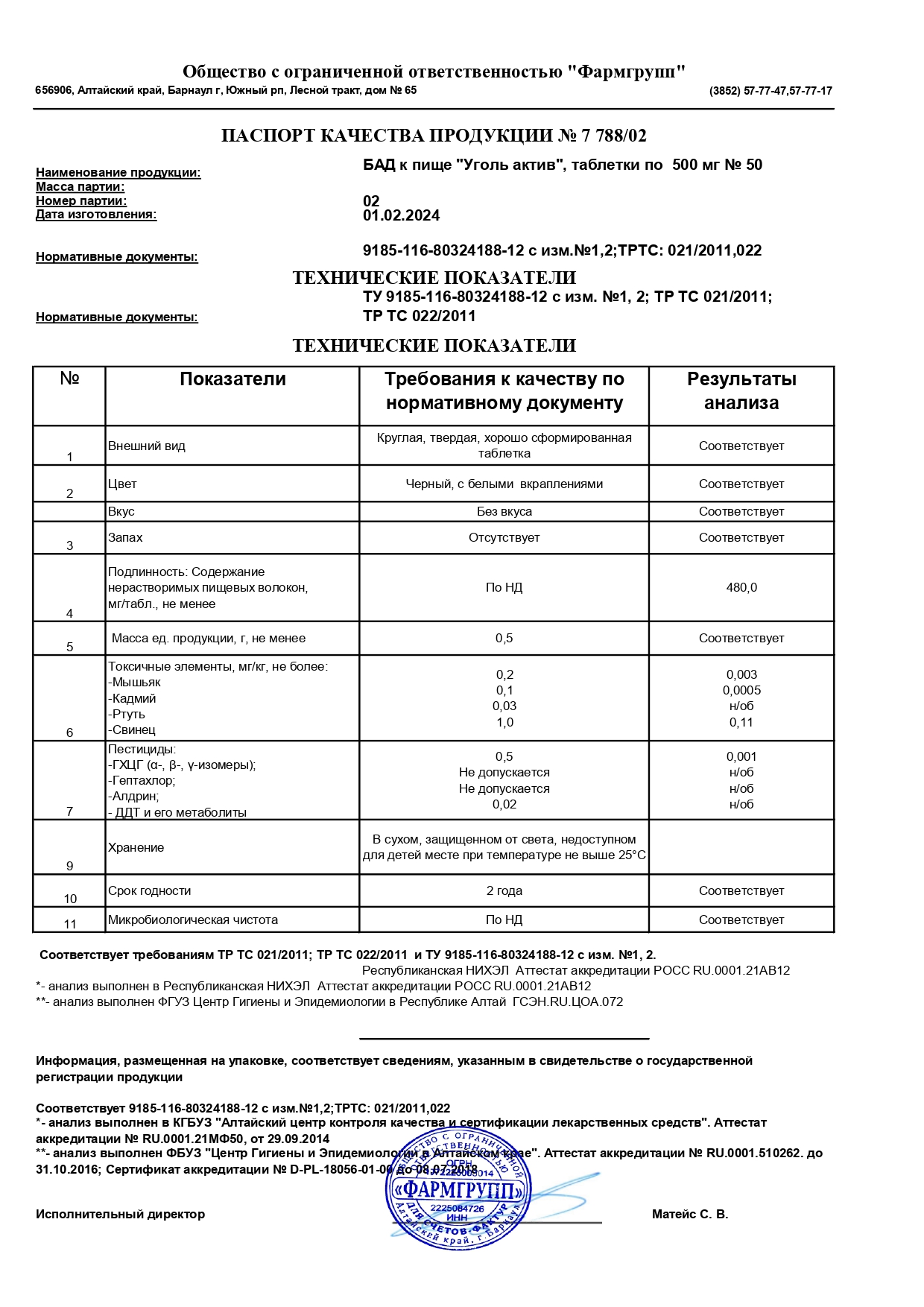 Паспорт №022024